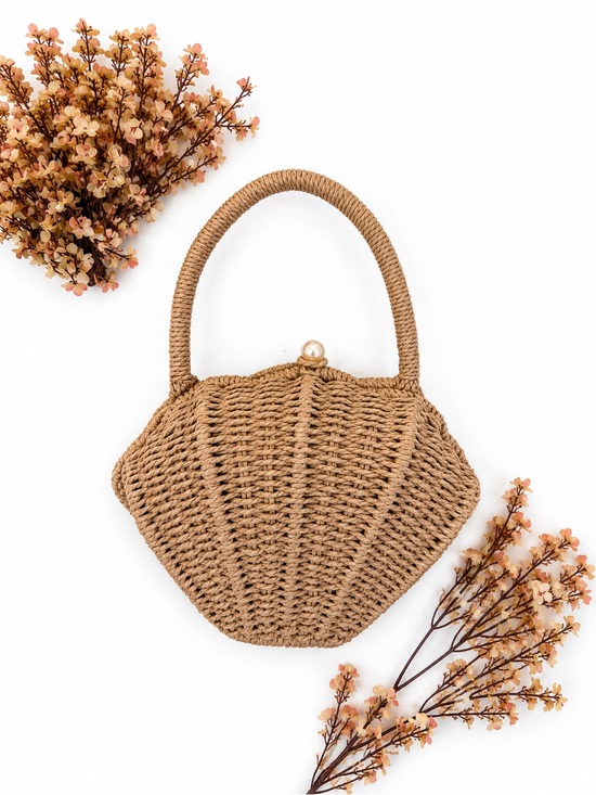 Handbags - Coastal Pearl Woven Handbag
